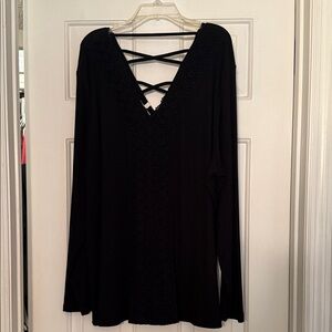 Maurices Black Lace V-Neck Top